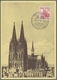 Bizone: 1948, "Kölner Dom", 4 Werte Komplett Auf Vier Maximumkarten, Dabei 2x FDC - Other & Unclassified