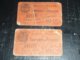 LOT DE 2 TICKETS SERVICE GENERALE DES TRAMWAYS DE TOULOUSE - BON POUR UNE COURSE 10c Centimes - 31 HAUTE GARONNE (C.N) - Europa