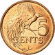 Monnaie, TRINIDAD & TOBAGO, 5 Cents, 2014, Franklin Mint, TTB, Bronze - Trinidad & Tobago