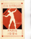 CPA - 75 - PARIS - ENTIER POSTAL JEUX OLYMPIQUES 1924 - Le Lancer Du Javelot, Timbre Pasteur 15c Neuf Au Verso - RARE - Postales Tipos Y (antes De 1995)