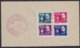 Yugoslavia 1945 Paper With Marshal Tito Definitive Set, Canceled With USAOBIH Congress Postmark; Michel 454-457 - Lettres & Documents