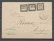 1862 Env. Taxe 10c Typo X3, Obl Càd Rochefort-sur-mer, C 22, Rare, SUP X4790 - 1859-1959 Lettres & Documents