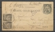 1889 Carte-Télégramme 30c Noir Taxée Par 15c Noir Obl St Ouen-s-Seine, TB X4802 - 1849-1876: Periodo Classico