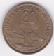 CÔTE FRANCAISE DES SOMALIS. UNION FRANCAISE . 20 FRANCS 1952 - Djibouti