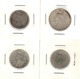 Romania, Lot Of 4 Silver Coins - 1 Leu, 2 Lei 1910, 1912, 1914 - KM# 42, 43 - Roemenië