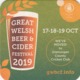 UNUSED BEERMAT - GREAT WELSH BEER & CIDER FESTIVAL 2019 (GLAMORGAN CRICKET CLUB, WALES) - - Beer Mats