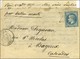 Etoile évidée / N° 29 Càd PARIS (60) 5 DEC. 70 Sur Lettre Pour Bayeux. Au Verso, Grand Cachet Bleu MAIRIE DU 5eme ARROND - Guerra Del 1870