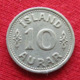 Iceland 10 Aurar 1940 KM# 1.2  Islande Islanda Islandia Island - Iceland