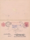 Suriname - 1893 - 2,5+2,5 Cent Willem III, Briefkaart G8 Lokaal Drukwerk Paramaribo, Door Naar Amsterdam - Surinam ... - 1975