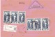 6 X £15 LAVORO SU ASSEGNO ANNULLO AMB.SIRACUSA-MESSINA 155 ( A ) - 1946-60: Marcophilia