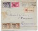 MADAGASCAR - 1943 - FRANCE LIBRE - AFFR. RECTO VERSO Sur ENVELOPPE RECOMMANDEE AVION De FORT DAUPHIN - Lettres & Documents