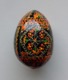 Wooden Egg Oeuf En Bois Folk Art Hand Painted Fait Main 1 - Eieren