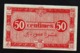 ALGERIE: Billet De 50 C Rouge Foncé. Date 1944. N° 100 (2ème Tirage) N'a Pas Servi - Algérie