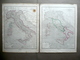 Due Carte Geografiche Italia Antica E Unita Pagnoni Milano Fine Ottocento - Altri & Non Classificati