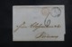 FRANCE / ALLEMAGNE - Cachet D'entrée " Tour T. / Valenciennes 2 " En Rouge Sur Lettre De Hambourg En 1852 - L 45775 - Marques D'entrées