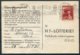 1946 Norway 3 X Gjennomgangsladd Lotteriet Lottery Postcard. Oslo Brumundaal - Covers & Documents