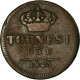 Monnaie, États Italiens, NAPLES, Ferdinando II, 2 Tornesi, 1843, TB+, Cuivre - Naples & Sicile