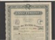 Action : Société  De Capitalisation " Caisse Familiale" Siège Social à Paris  Titre De 10.000 Francs 1938 + Courrier - Banca & Assicurazione