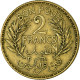 Monnaie, Tunisie, Anonymes, 2 Francs, AH 1364/1945, Paris, TTB, Aluminum-Bronze - Tunesië