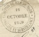 MARQUE POSTALE / PARIS 1849 POUR PARIS / CACHET DU CHEMIN DE FER DU NORD TRAVAUX ET SURVEILLANCE - 1849-1876: Période Classique