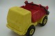 Vintage VINYL TOY CAR : Maker PLASTO  MERCEDES CONTAINER TRUCK Made In Finland - Red Yellow 21.00cm - 19XX's - Rubber - Autres & Non Classés