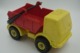 Vintage VINYL TOY CAR : Maker PLASTO  MERCEDES CONTAINER TRUCK Made In Finland - Red Yellow 21.00cm - 19XX's - Rubber - Autres & Non Classés