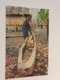 East Sepik, Man Carving Canoe (gelaufen,  1993); H38 - Papua-Neuguinea