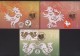 2016 - R.O. CHINA/Taiwan -Maximum Card-New Year’s Greeting Postage Stamps (3 Pcs.) - Storia Postale