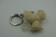 Vintage KEYCHAIN : MOUSE RUBBER WHITE PINK GREEN   - Germany -  RaRe - 19**'s - Porte-cles - Porte-clefs