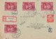 DR R-Brief Mif Minr.517,4x 763 Augsburg 18.2.41 Gel. Nach Holland Zensur - Briefe U. Dokumente