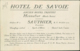 74 MONNETIER MORNEX / La Chaine Des Alpes Et Hotel De Savoie / Carte Publicitaire - Altri & Non Classificati