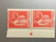 2 Blocs Paix 50c 283  Type Se Tenant I Et III  , I Et II Variété - Unused Stamps