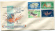 NOUVELLES-HEBRIDES ENVELOPPE 1er JOUR DES N°215/218 SERIE COURANTE OBLITERATION PORT- VILA 16-8-1965 - FDC