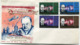 NOUVELLES-HEBRIDES ENVELOPPE 1er JOUR DES N°231/234 MORT DE SIR WINSTON CHURCHILL OBLITERATION VILA 24 JA 1966 - FDC