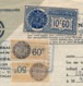 FISCAUX FRANCE 6F Connaissements + 15c + TUNISIE 50c + 60c Fiscal + 10F60 Connaissements - Cie Transatlantique 1941 - Autres & Non Classés