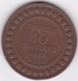 PROTECTORAT FRANCAIS. 10 CENTIMES 1914 A. BRONZE - Tunisia