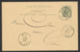 EP Au Type 5ctm Vert Obl Simple Cercle "Huy" (1891) Vers Gedinne + Obl Ambulant "Est 5" - Briefkaarten 1871-1909