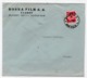 1936 YUGOSLAVIA, CROATIA, ZAGREB, BOSNA FILM D.D. COMPANY HEAD COVER SENT TO BELGRADE, POSTER STAMP IN RED - Covers & Documents