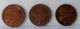 LOT DE 3 PIECES DE UN CENTIME  DUPRE 1848 A / 1849 A / 1850 A . PARIS  . LOT OF 3  OLD COINS 1 CENT. FRANCE - Autres & Non Classés