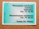 Transport Ticket Vilnius City Capital Of Lithuania BUS Monthly Ticket 1996 Year April 16,6lt - Europe