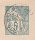 Circa 1895 - Entier Enveloppe Mignonnette Alphée Dubois 5 Centimes (tarif Local) De Saigon, Cochinchine En Ville - Lettres & Documents