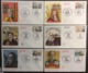 317- Fourier 1470 Mansart 1471 Proust 1472 Fauré 1473 Metchnikof 1474 Taine 1475 FDC Premier Jour Lot 6 Lettre Enveloppe - 1960-1969