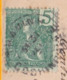 C.1906 - Enveloppe Mignonnette (5,8 X 10 Cm) De Tha Ving, Cochinchine Vers Saigon - 5 C Vert Grasset - Covers & Documents