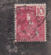 1908 - 10 C Rouge Grasset YT 28 Sur CP De Cap Saint Jacques, Cochinchine, Indochine Vers Rennes Puis Paris, France - Briefe U. Dokumente