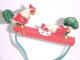 VINTAGE !  CUTE !! China 60s' Tin Toy Pecking Chickens With Bowl & Handle (MM 059) - Toy Memorabilia