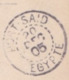 1905 - 10 C Rouge Grasset YT 28 Sur CP De Hanoi, Tonkin Vers Poste Restante, Constantinople, Turquie, Bureau Français - Cartas & Documentos