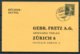 1933 Switzerland Bucher Zettel Zurich Ambulant Railway Postcard - Covers & Documents