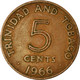 Monnaie, TRINIDAD & TOBAGO, 5 Cents, 1966, Franklin Mint, TTB, Bronze, KM:2 - Trinidad En Tobago