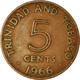 Monnaie, TRINIDAD & TOBAGO, 5 Cents, 1966, Franklin Mint, TTB, Bronze, KM:2 - Trinité & Tobago