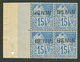 BENIN : Bloc De 4 15c (n°6) Type III Neuf **. Rare Sans Charniére. Signé SCHELLER. Superbe. - Autres & Non Classés